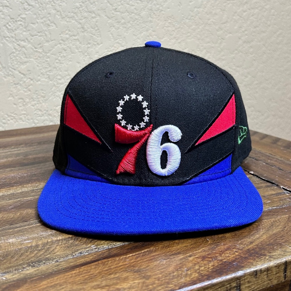 New Era Philadelphia 76ers NBA 9FIFTY‎ Snapback Hat Black Royal Blue White OS